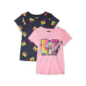 MTV Girls 2-Piece Short Sleeve Tee Bundle Size XS 4/5